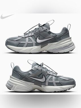 Nike v2k run Grey and White womens Running Sneakers size 7